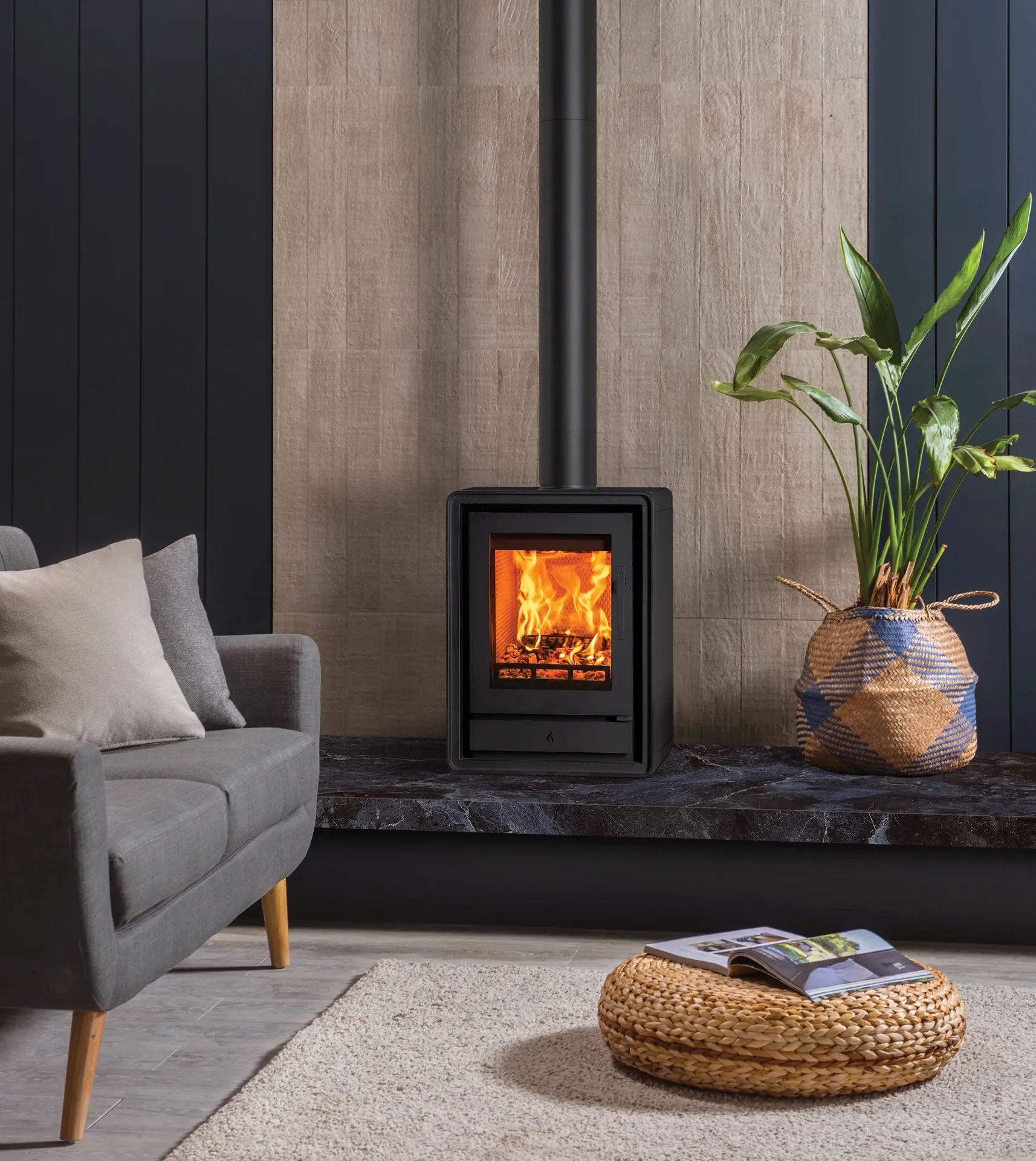 [723-206] Poêle à bois STOVAX RIVA 2 FREESTANDING 40