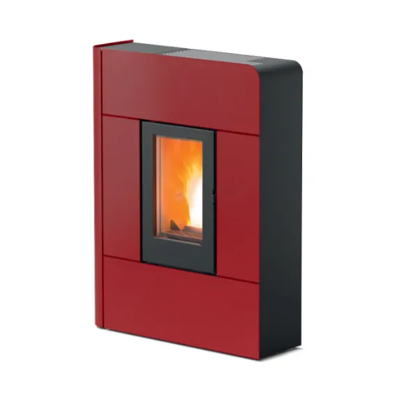 [7122067] Poêle à granulés MCZ RAAM AIR (Métal Bordeaux, R - Arrière)